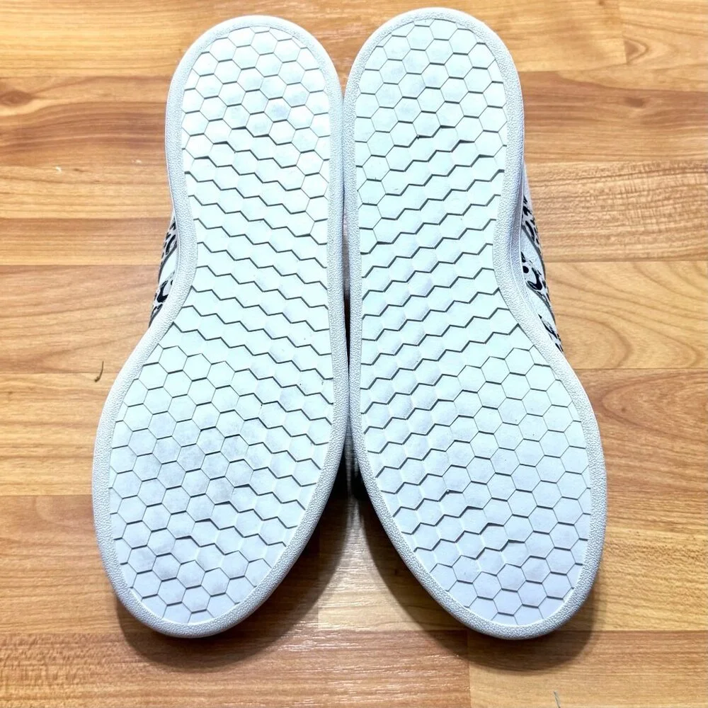Adidas Womens 9.5 Grand Court White & Leopard Stripe Sneakers Shoes Excellent - Picture 12 of 12